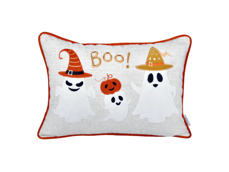 Whimsical Ghost Lumbar Pillow by HouseOfZazla