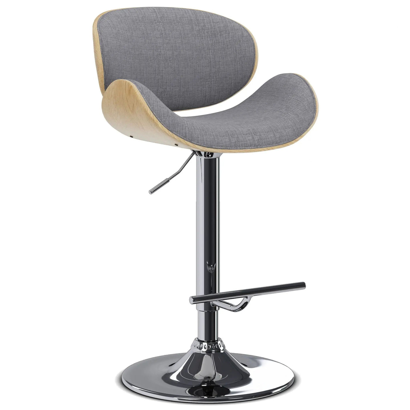 Marana - Handcrafted Bentwood Adjustable Swivel Bar Stool by HouseOfZazla