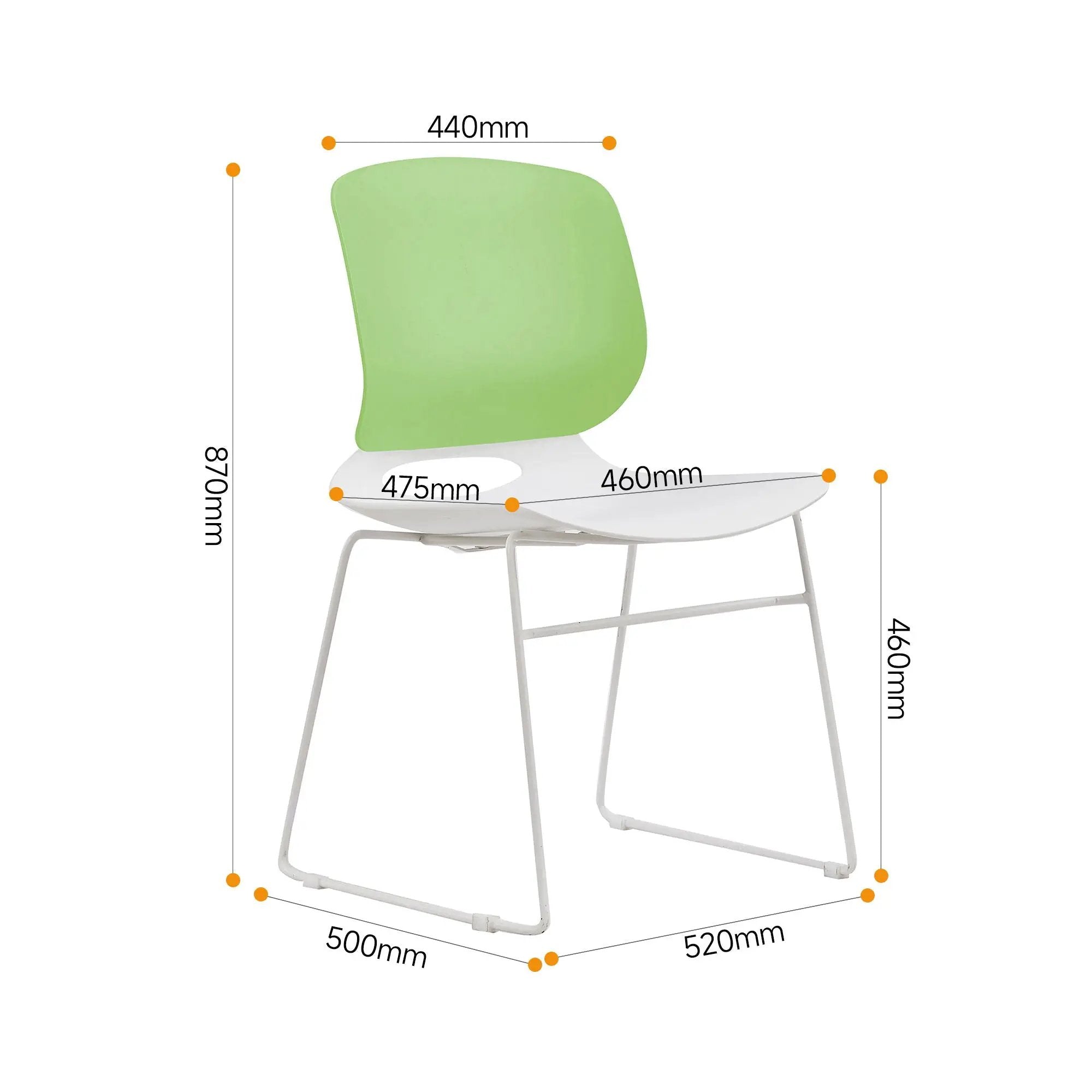 Ergonomic Backrest Stacking Chairs (Set of 4) by Unique Piece Furniture