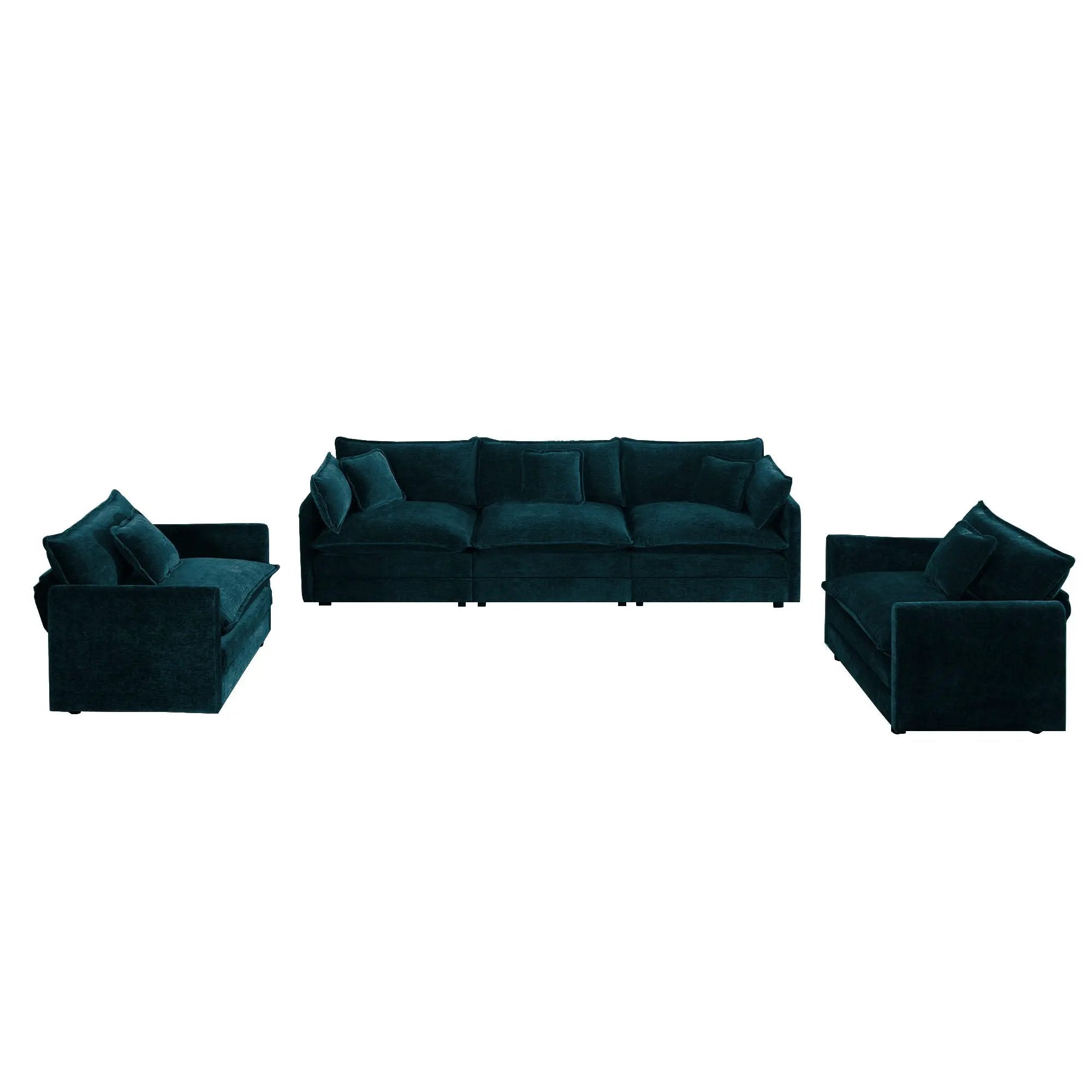 3-Piece Modern Sofa Set with Accent Chairs by HouseOfZazla
