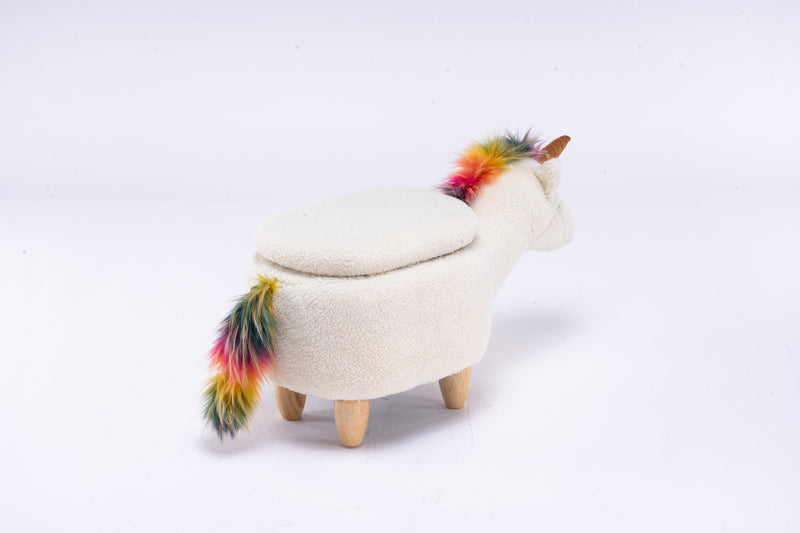 Uma the Unicorn Storage Ottoman with Hidden Storage - Faux Fur, photo 5 of 9