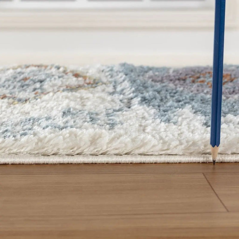 Loft Shag - 7'10" X 9'10" Shaggy Area Rug - Ivory by HouseOfZazla