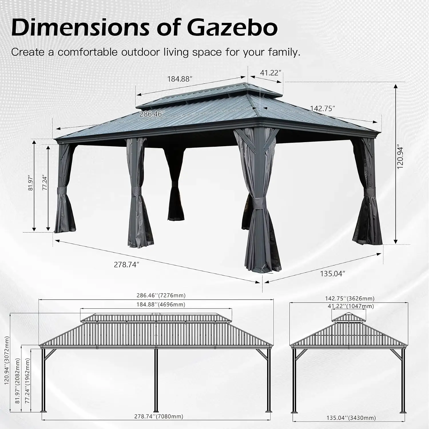 12x24FT Outdoor Gazebo by HouseOfZazla