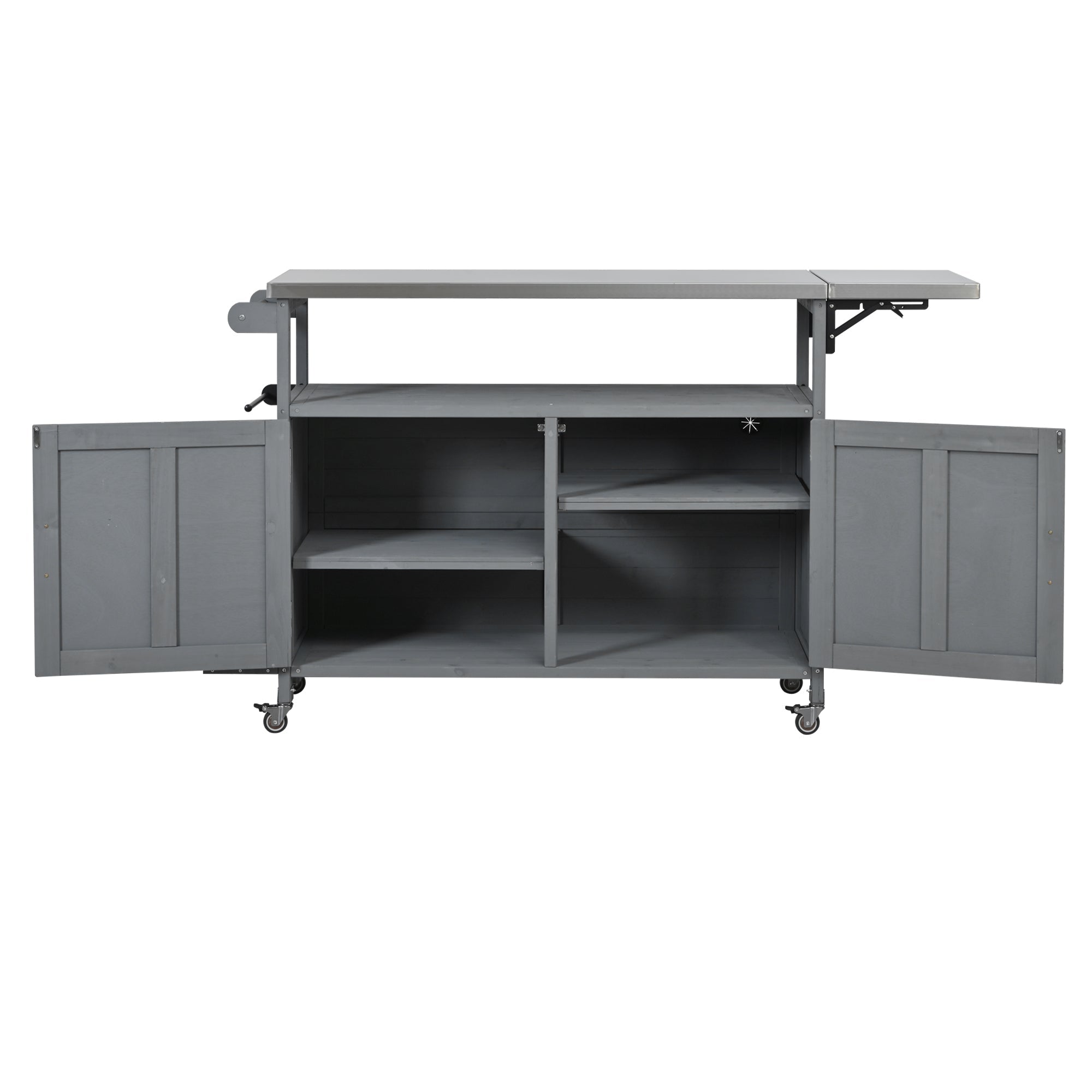 Foldable Outdoor Kitchen Island Patio Mobile Kitchen Cart by HouseOfZazla