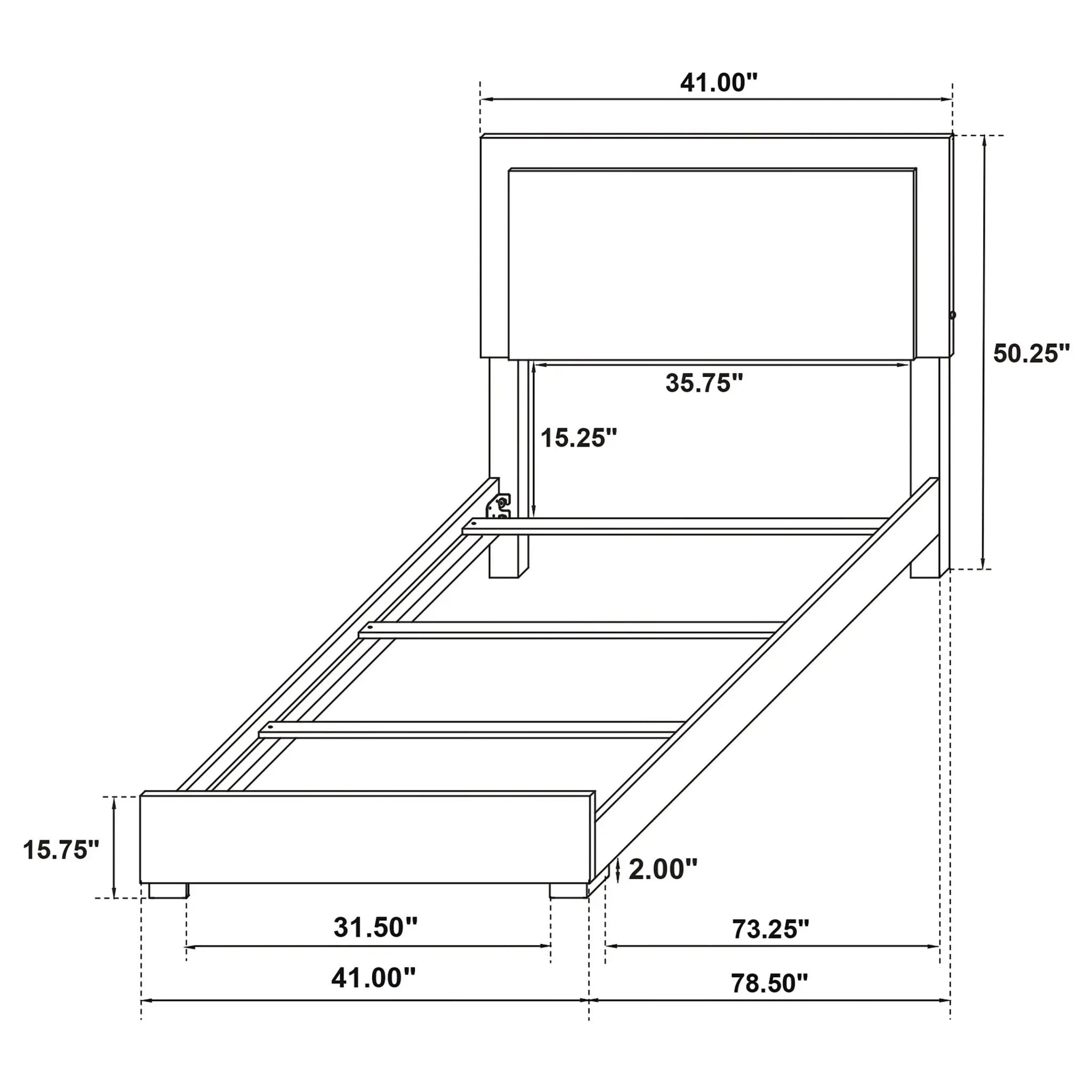 Marceline Wood Twin LED Panel Bed White by Unique Piece Furniture