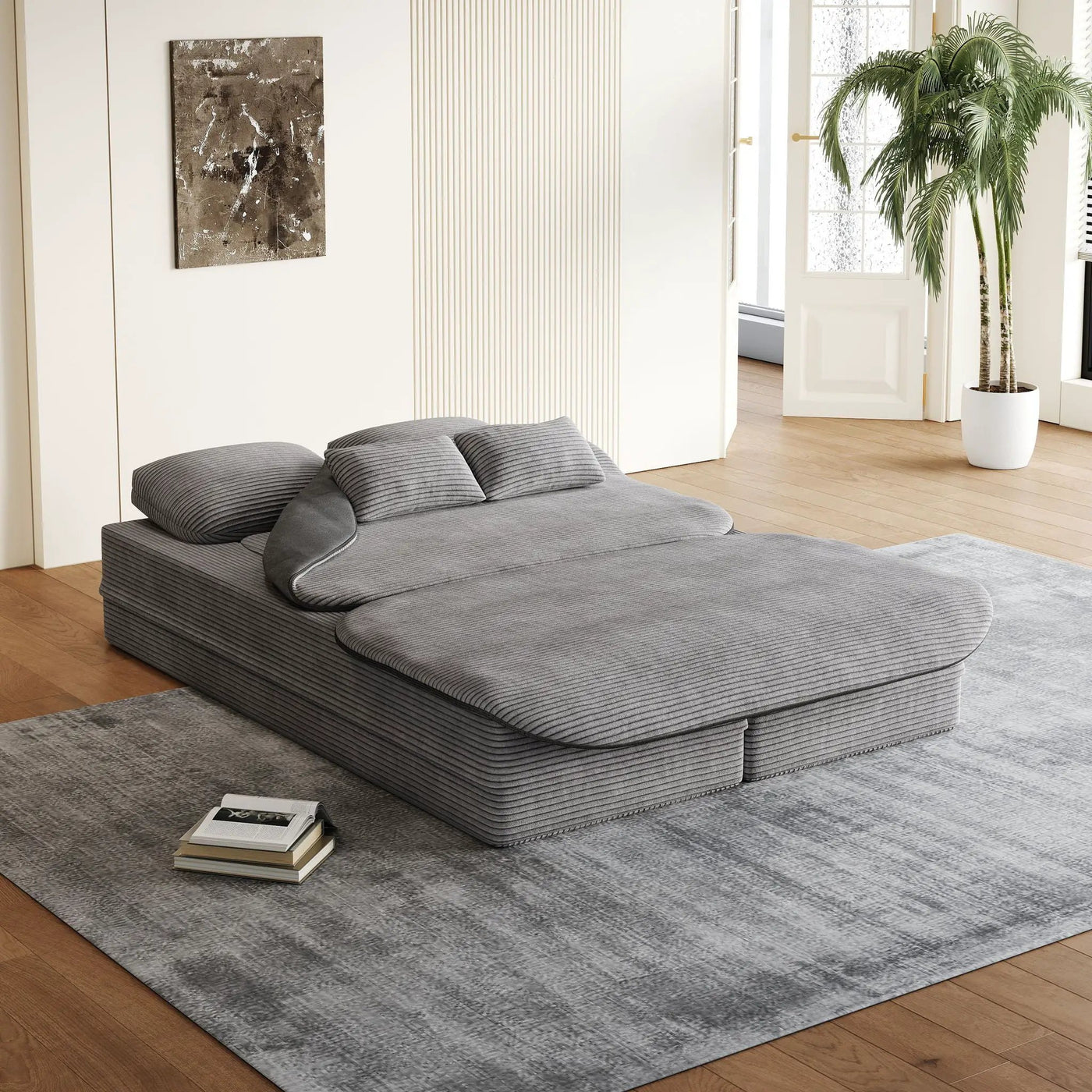 2 In 1 Foldable Sofa Bed With Multi Functional Blanket by HouseOfZazla