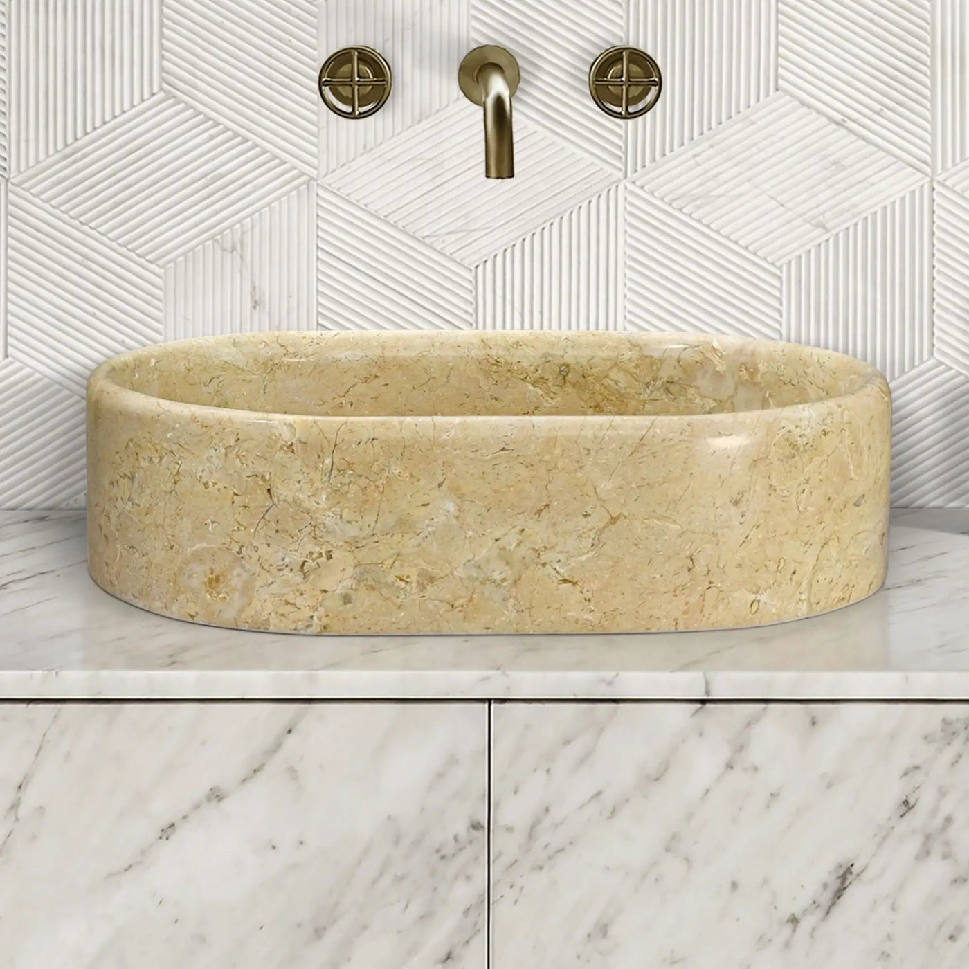 Bathroom Vessel Sink, Semi Polished Surface by HouseOfZazla