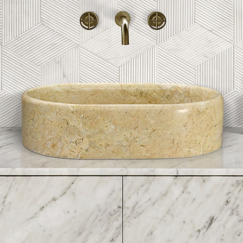 Bathroom Vessel Sink, Semi Polished Surface by HouseOfZazla