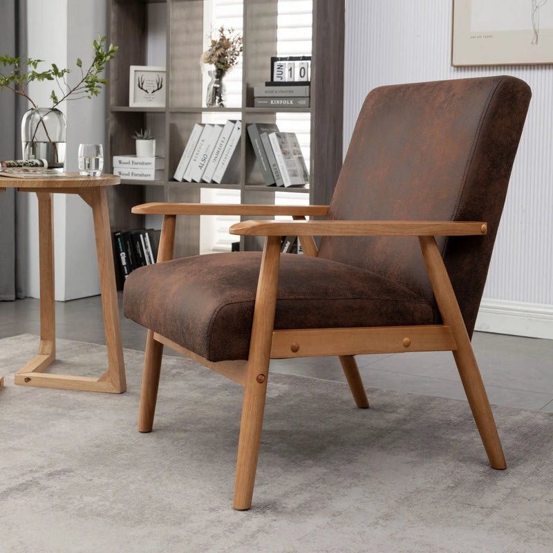Wide Arm Chair - Brown by HouseOfZazla