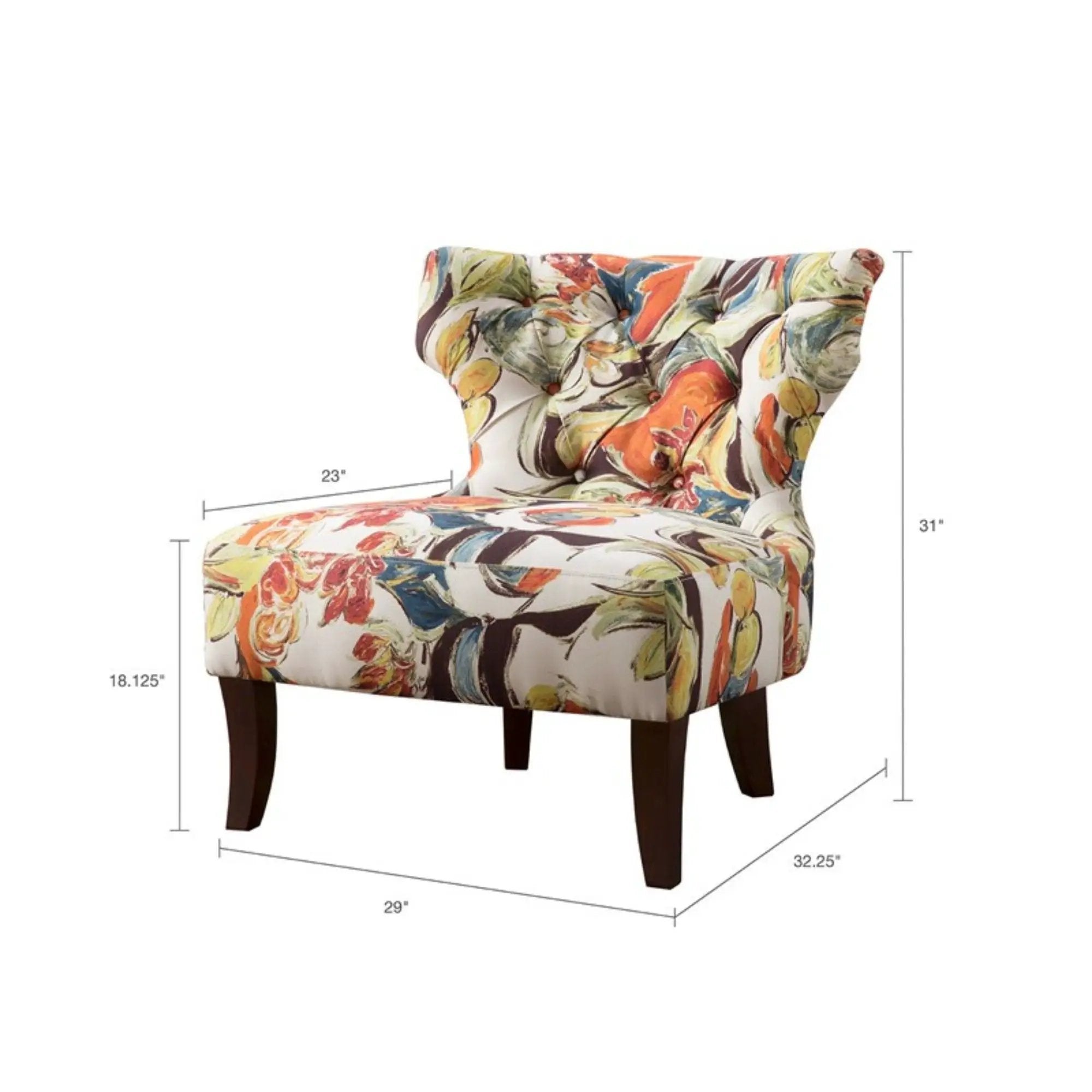 Erika - Accent Chair With Printed Upholstery - Multi by HouseOfZazla