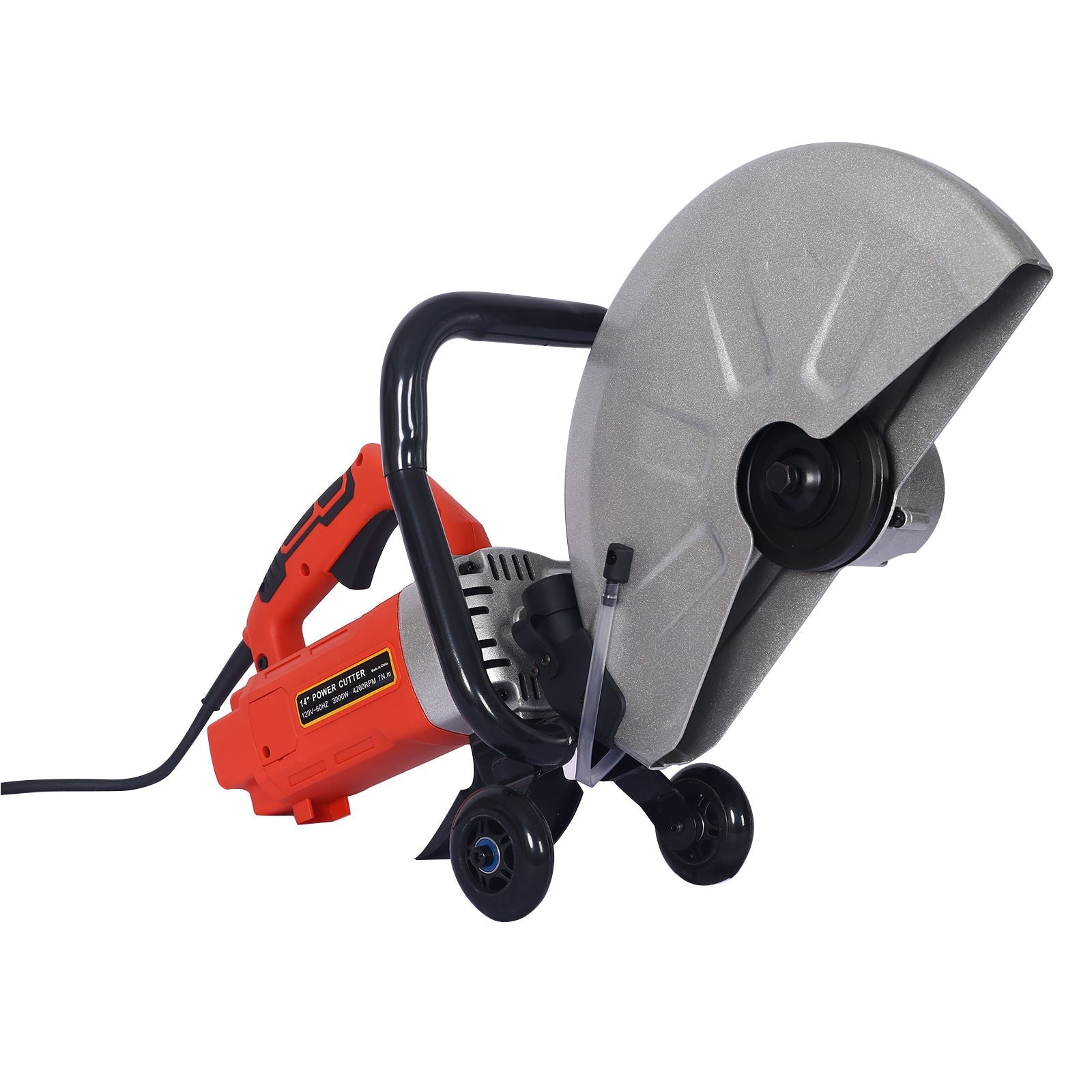 Heavy Duty Electric 14" Cut Off Saw With Water Line Attachment - Black / Silver by HouseOfZazla