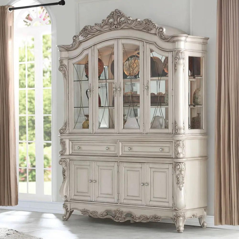 Gorsedd - Buffet & Hutch - Golden Ivory by Unique Piece Furniture