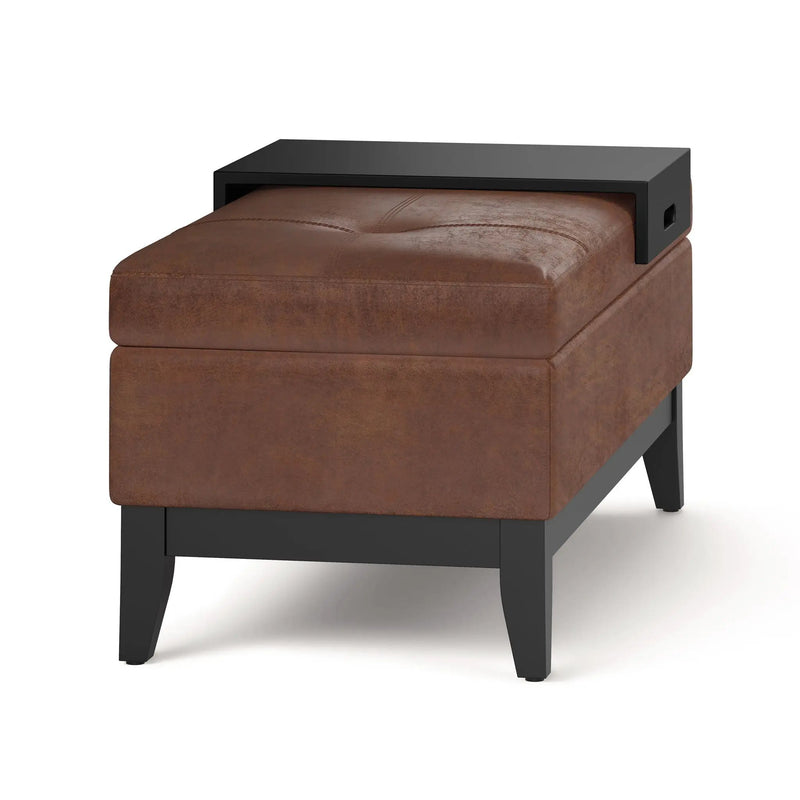 Oregon - Contemporary Storage Ottoman Bench With Tray by Unique Piece Furniture
