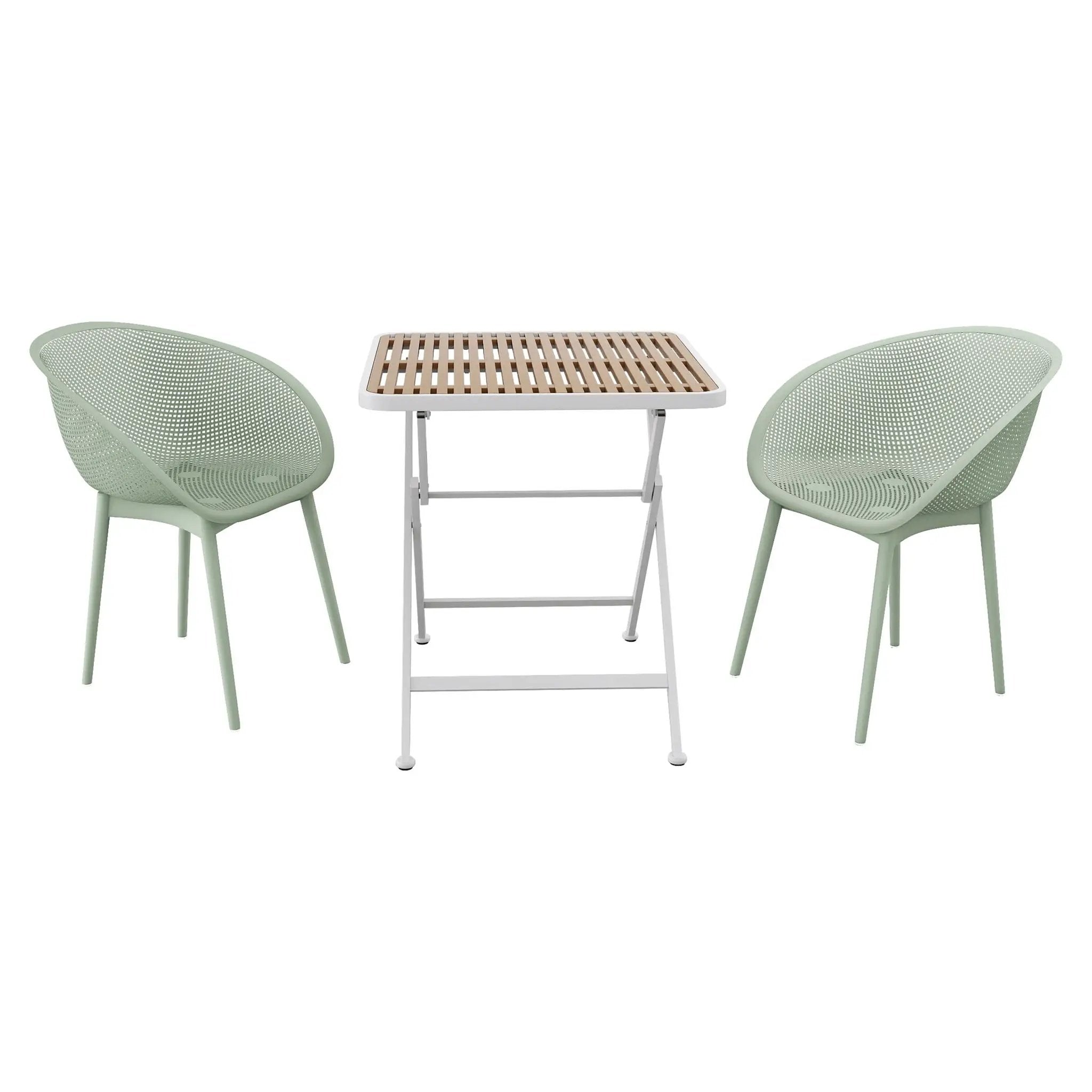 2 Pack Lounge Chair Set & Folding Square Table by Unique Piece Furniture