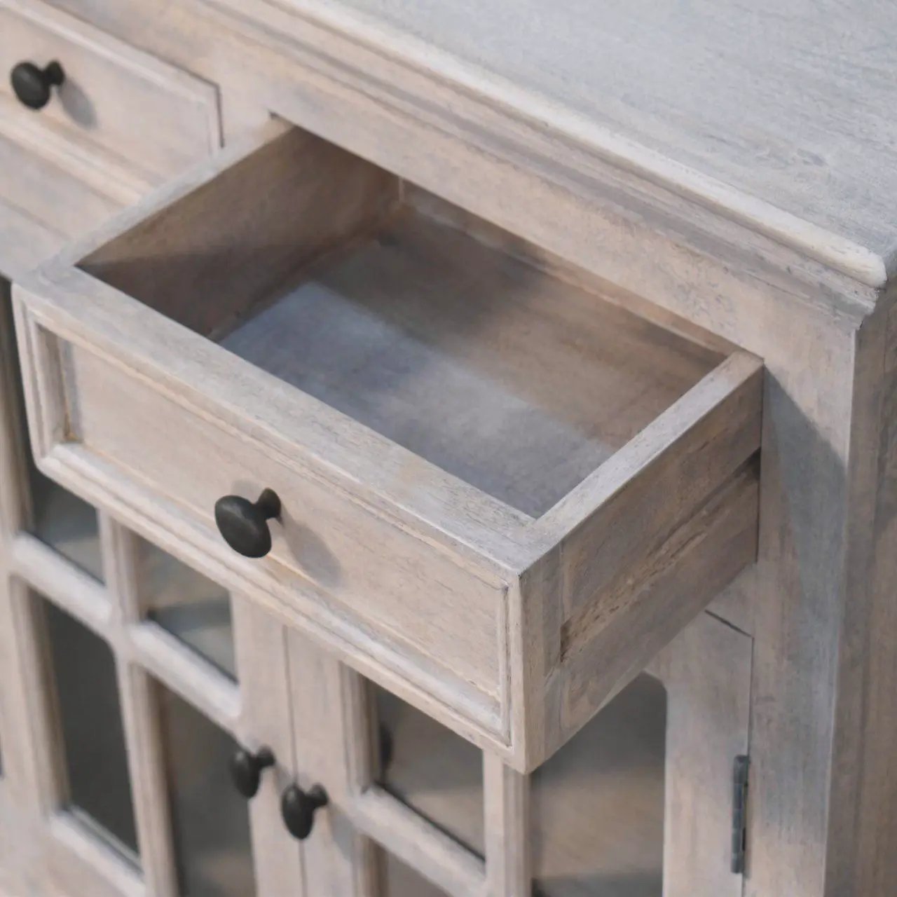 Cabinet With Glazed Doors by Unique Piece Furniture