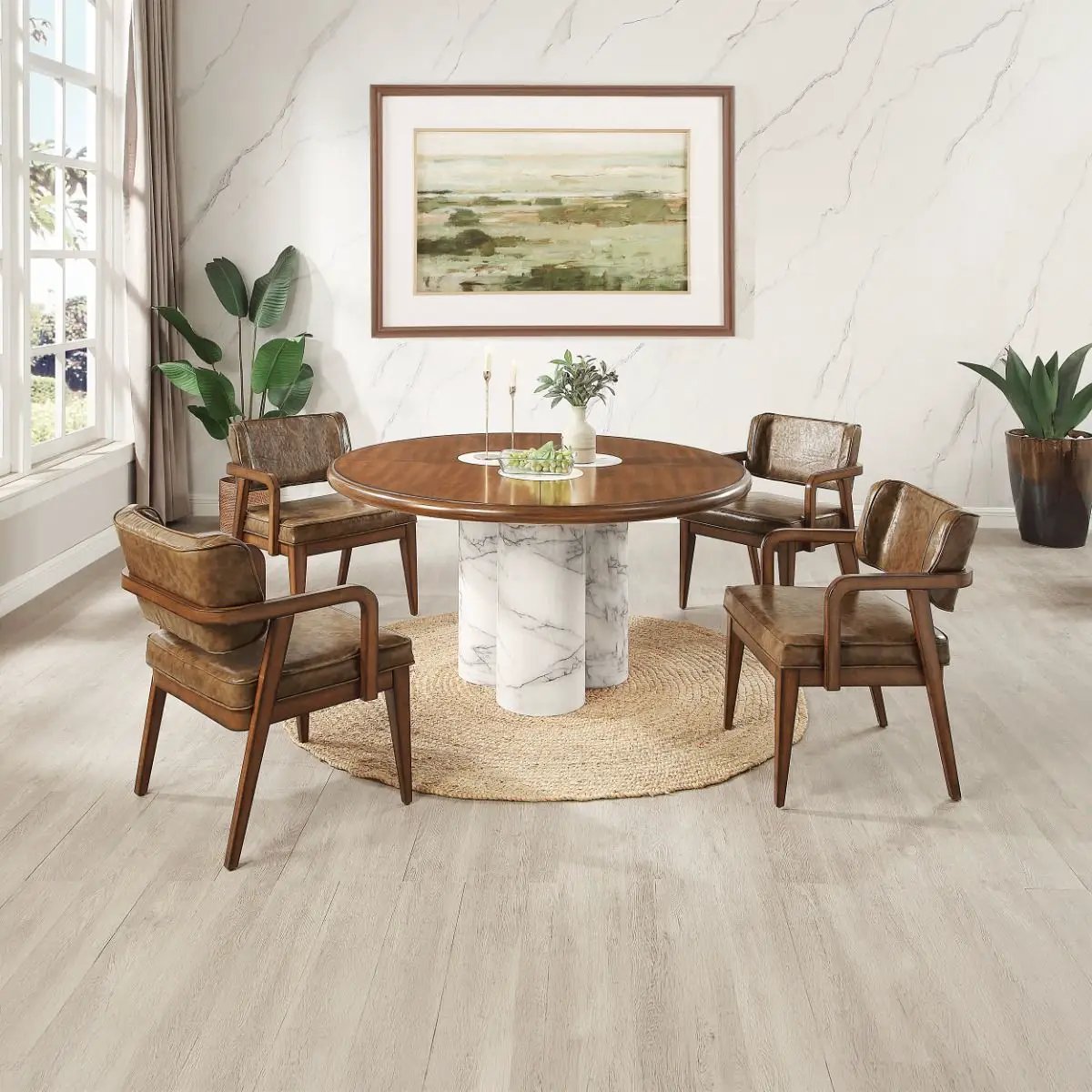 Harvey - Arm Chair (Set of 2) - Brown by Unique Piece Furniture