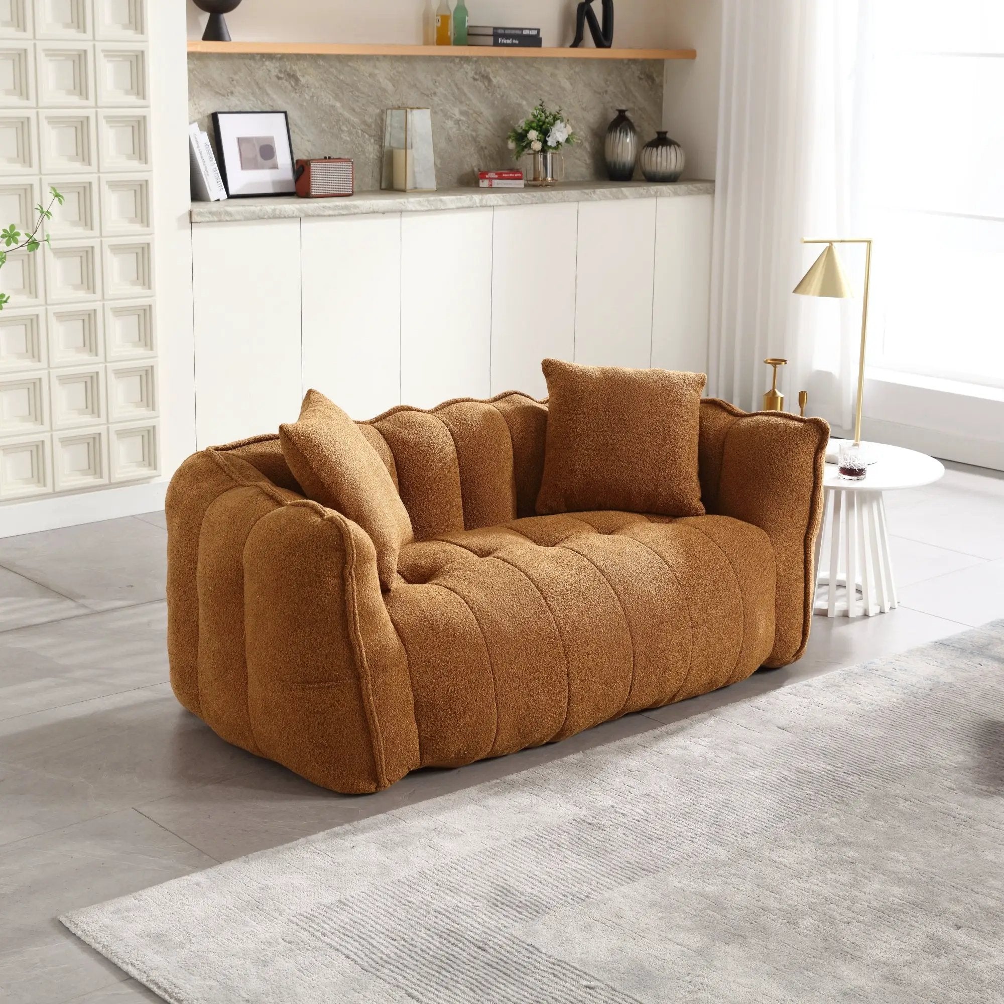 Cozy Beanbag Chair with High Resilience Foam Core by BLAKHOM