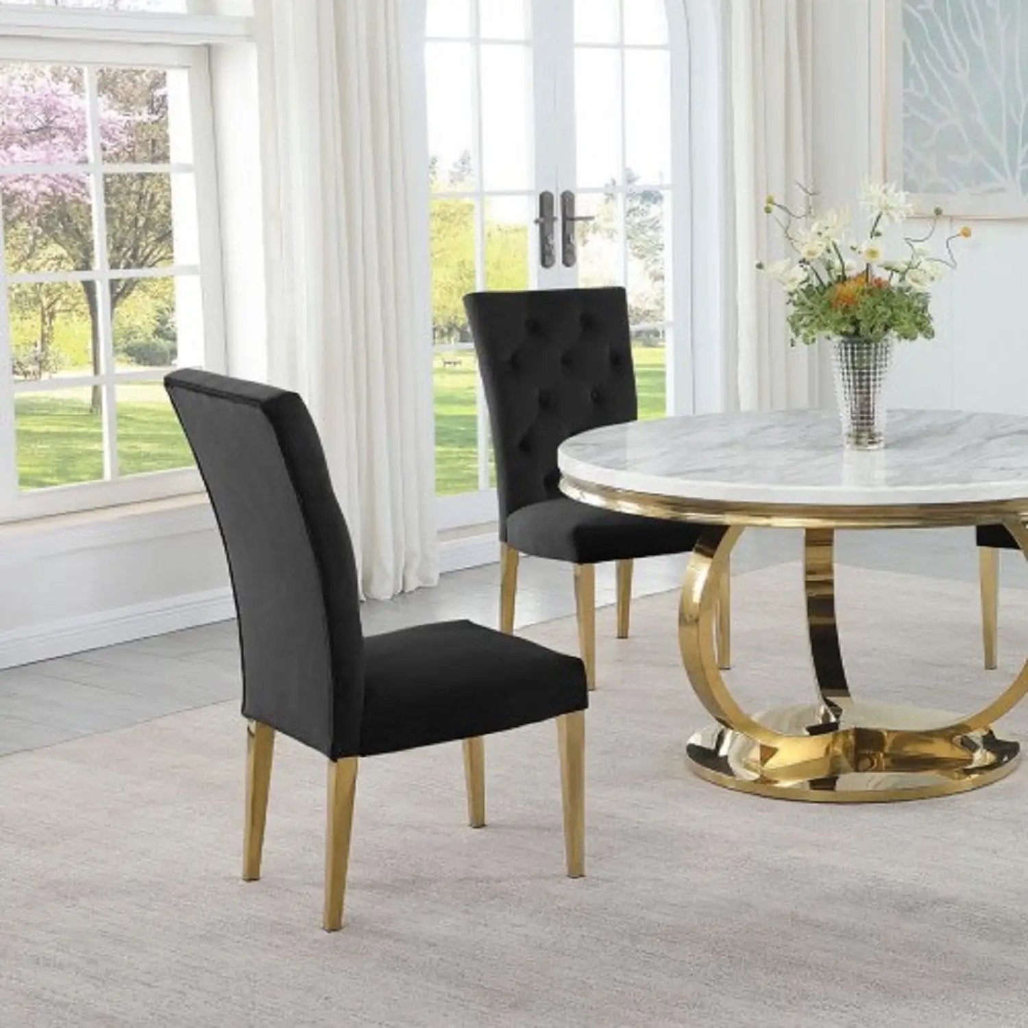 Modern Design Upholstered Dining Chair (Set of 2) by Unique Piece Furniture