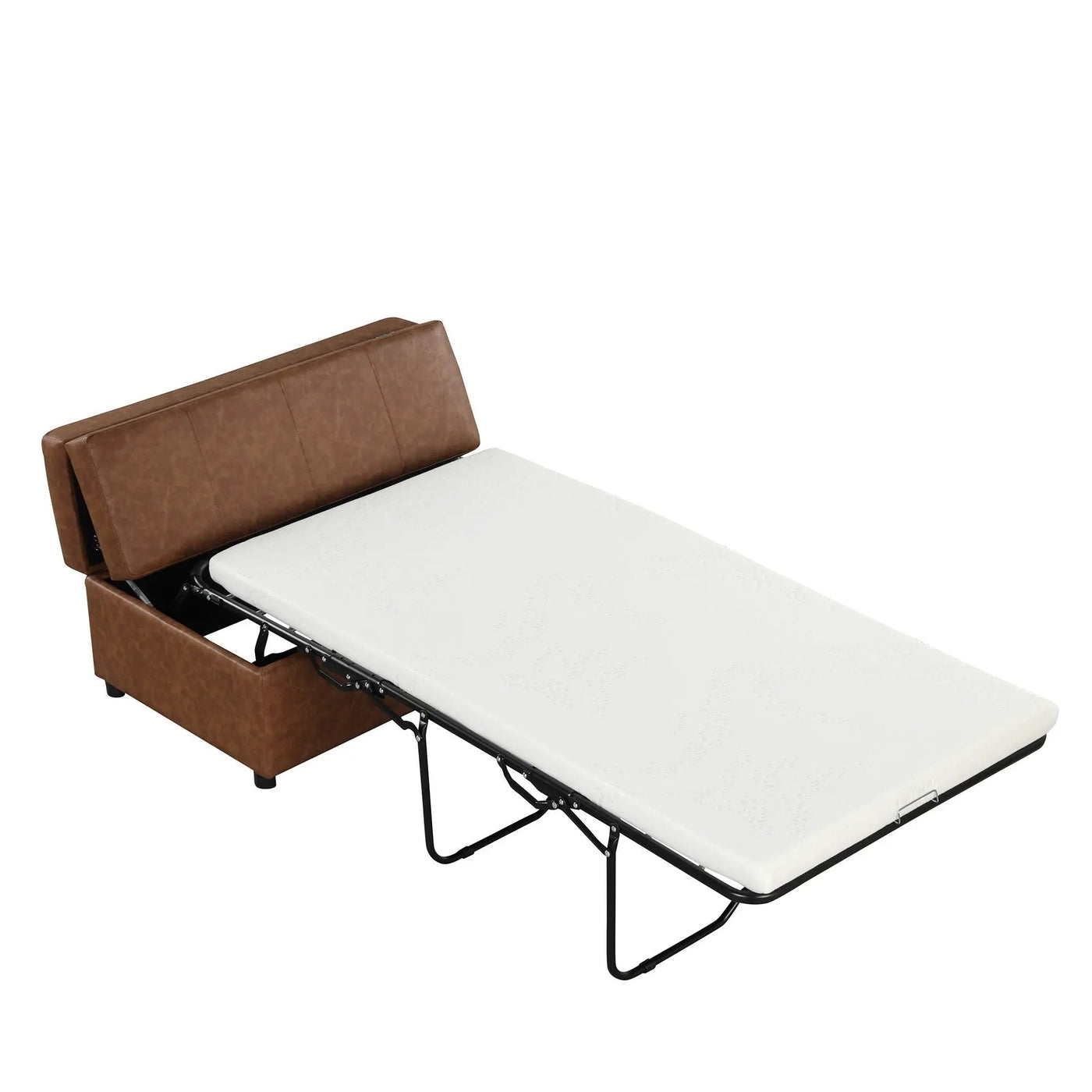 Twin Size Folding Ottoman Sleeper Bed With Mattress Convertible Guest Bed by HouseOfZazla
