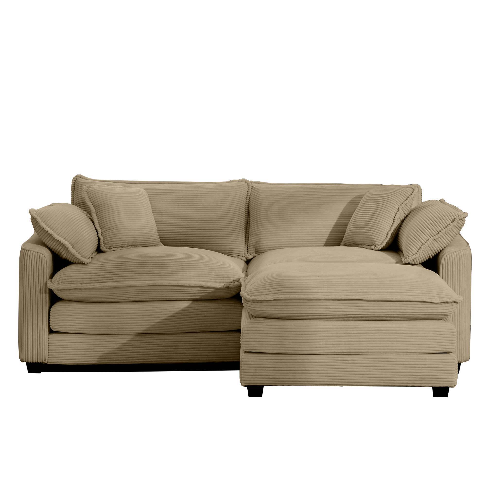 Modern Oversized Modular Cushion Sofa With Ottoman, Low Back, Deep Seating Sofa Set by Unique Piece Furniture