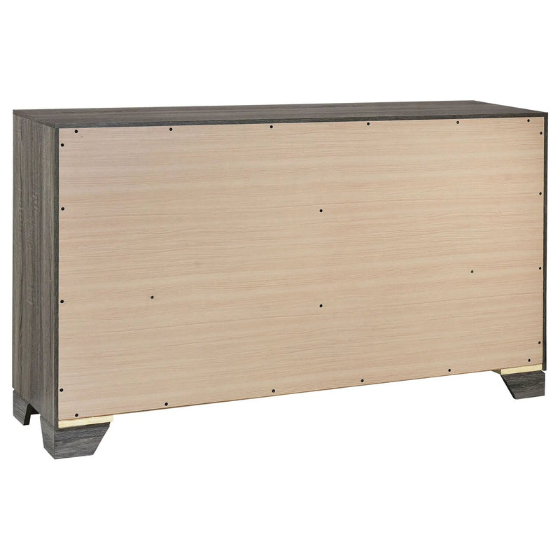Wright 6-drawer Dresser Cabinet Brown Oak by Unique Piece Furniture