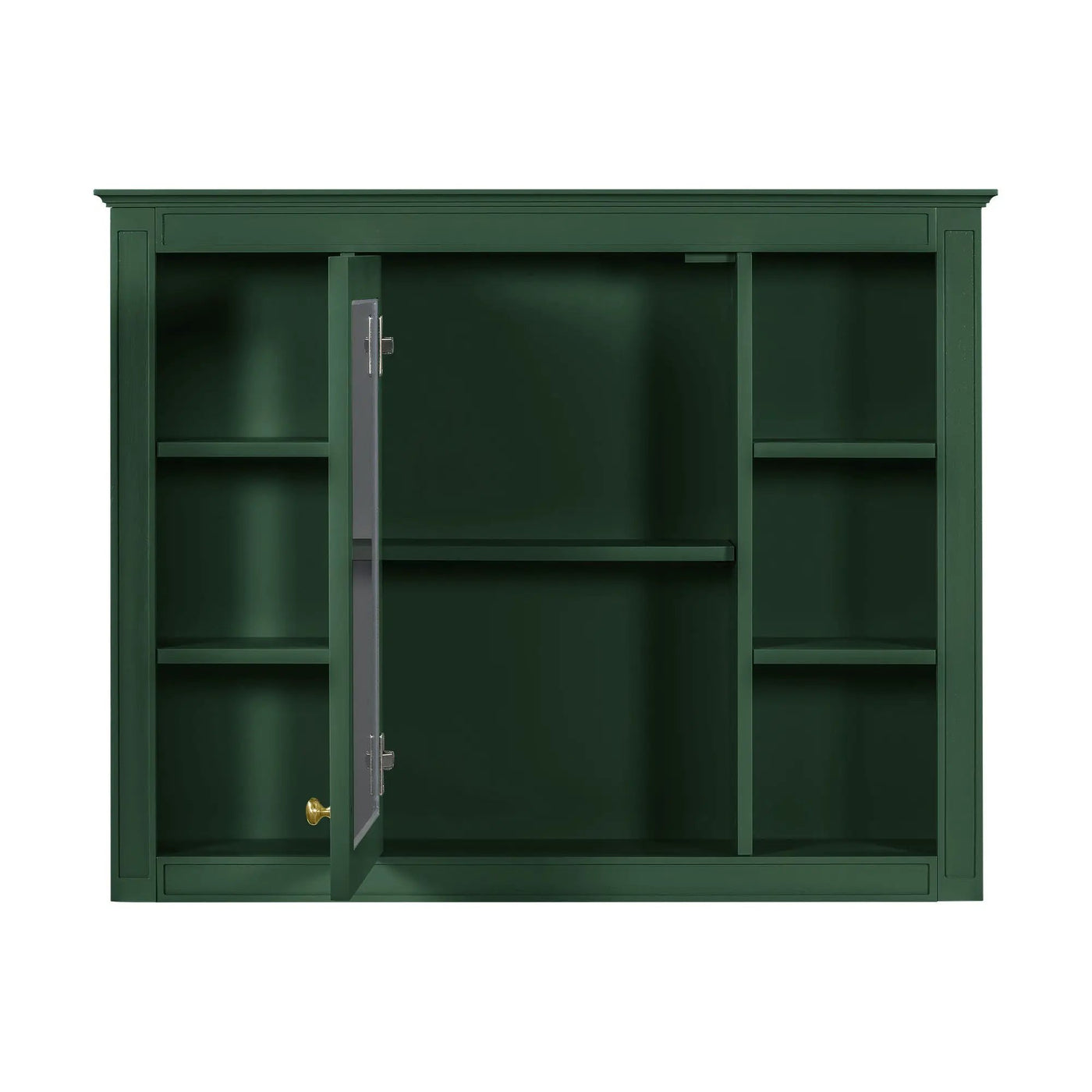 Wall Mounted Medicine Cabinet With Mirror, Storage Cabinet Featuring 6 Open Shelves And Adjustable Interior by HouseOfZazla