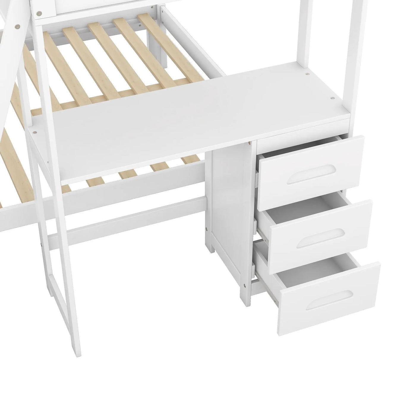 Bunk Bed With Built In Desk And 3 Drawers by HouseOfZazla