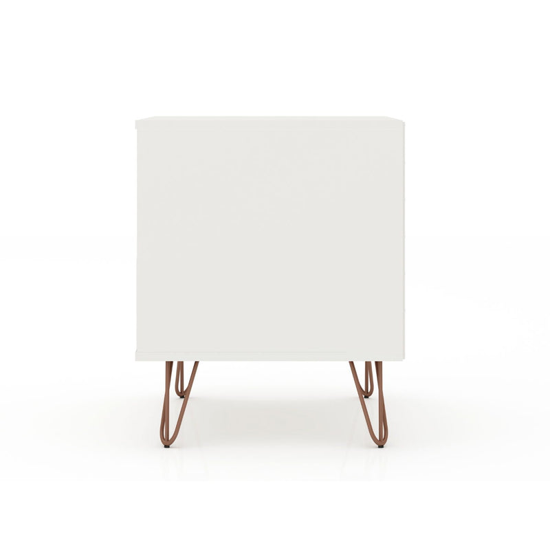 Rockefeller - Nightstand With 1 Drawer - White by HouseOfZazla