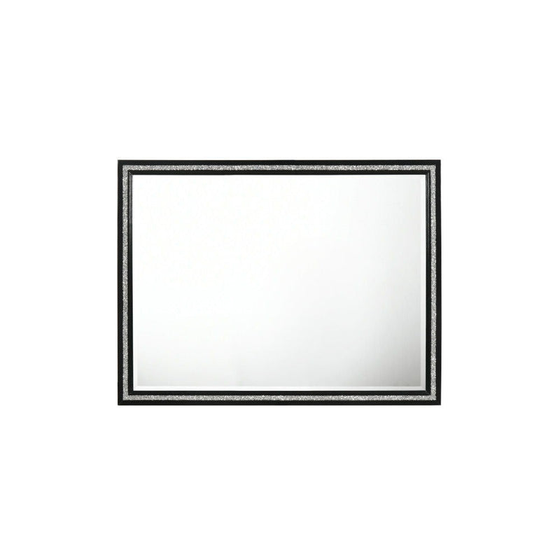Haiden Weathered Mirror with Beveled Glass - Black, photo 3 of 4