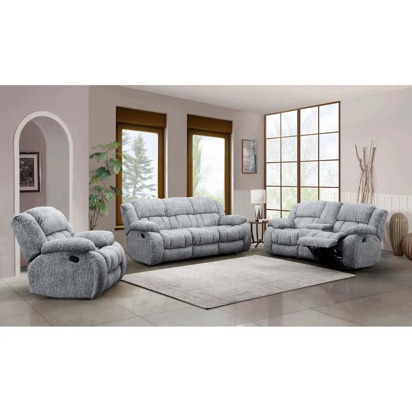 Stonic - Console Reclining Loveseat by Unique Piece Furniture