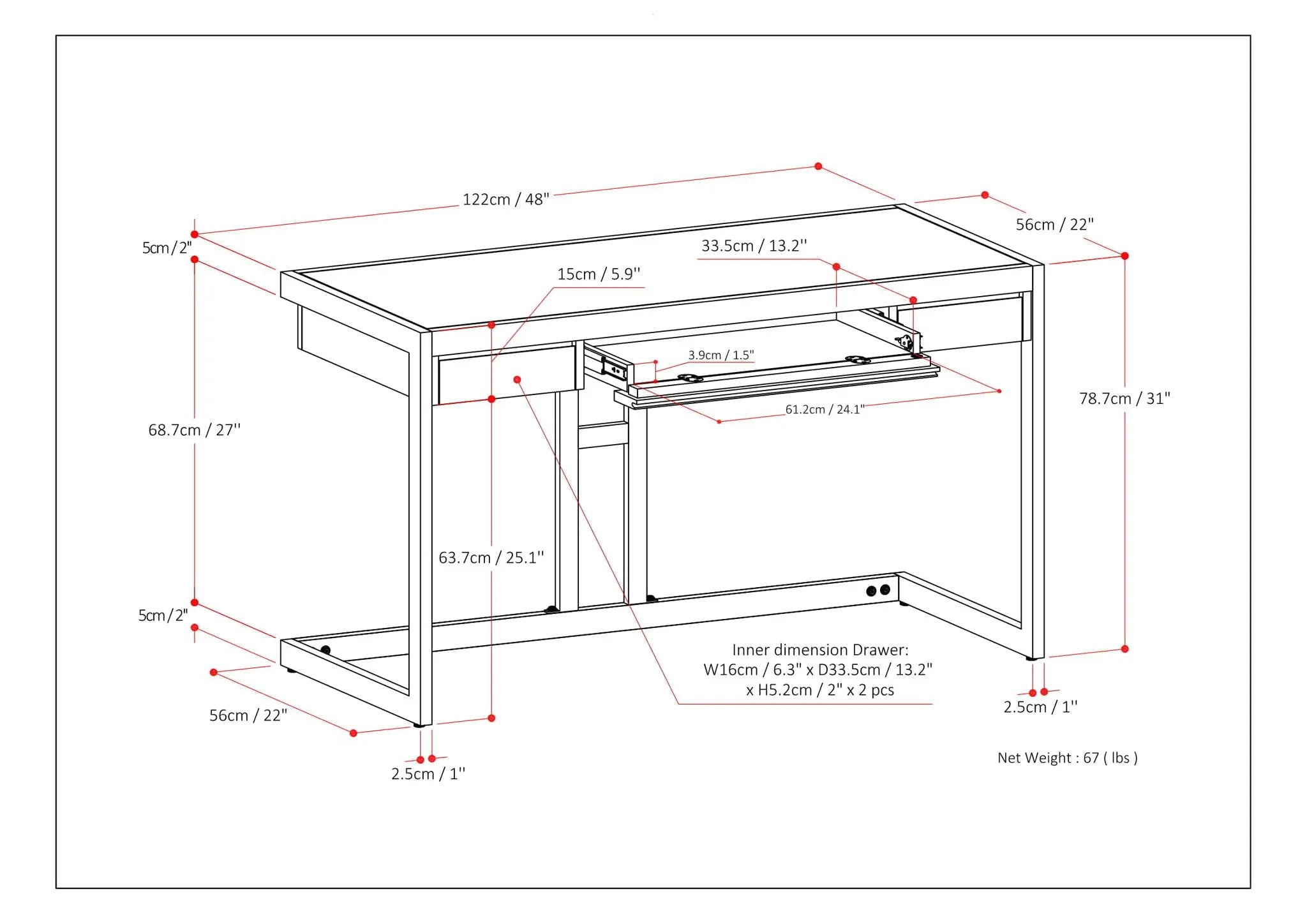 Erina - Handcrafted Desk by HouseOfZazla