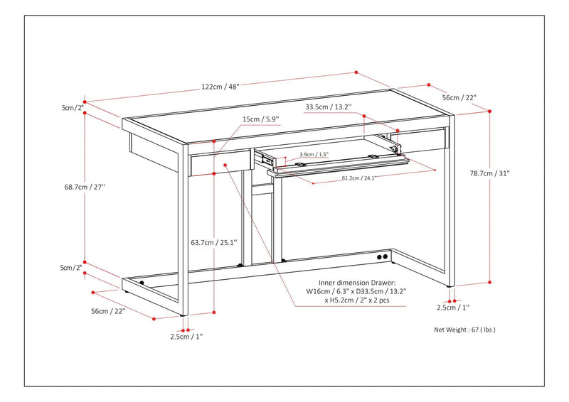 Erina - Handcrafted Desk by HouseOfZazla