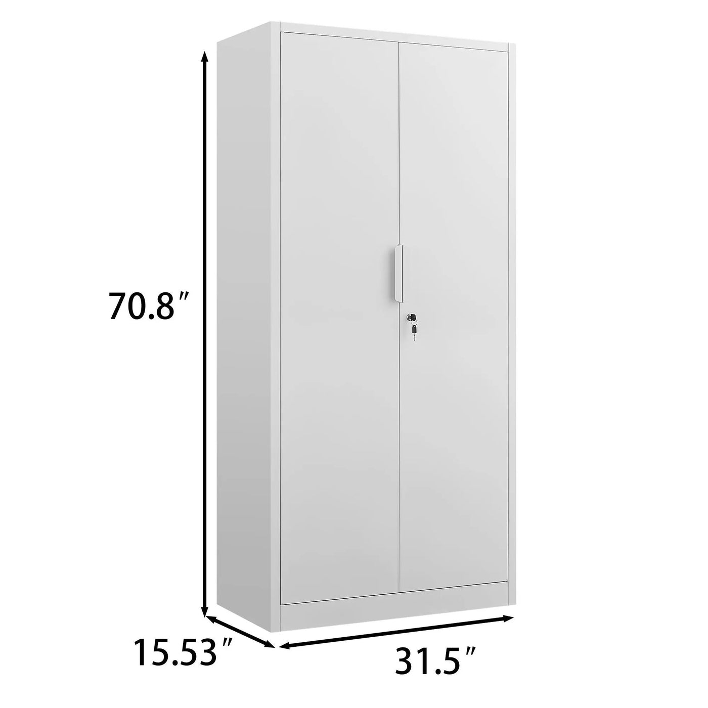 2 Door File Cabinet With Lock, 4 Adjustable Shelves, Heavy-Duty by HouseOfZazla