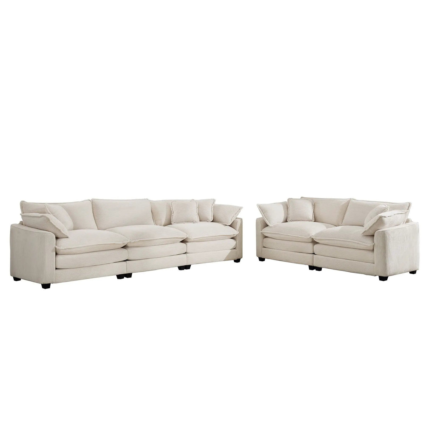 Elegant Oversized Sectional Sofa Set With Deep Seats And Flexible Layout by HouseOfZazla