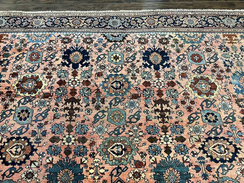 Rare Persian Sarouk Farahan Rug 9x15 – Antique Wool Carpet, Signed By Master Weaver by Jewel Rugs