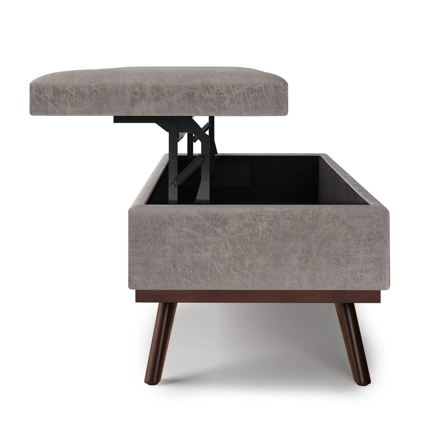 Owen - Lift Top Large Coffee Table Storage Ottoman, Mid Century Style by HouseOfZazla