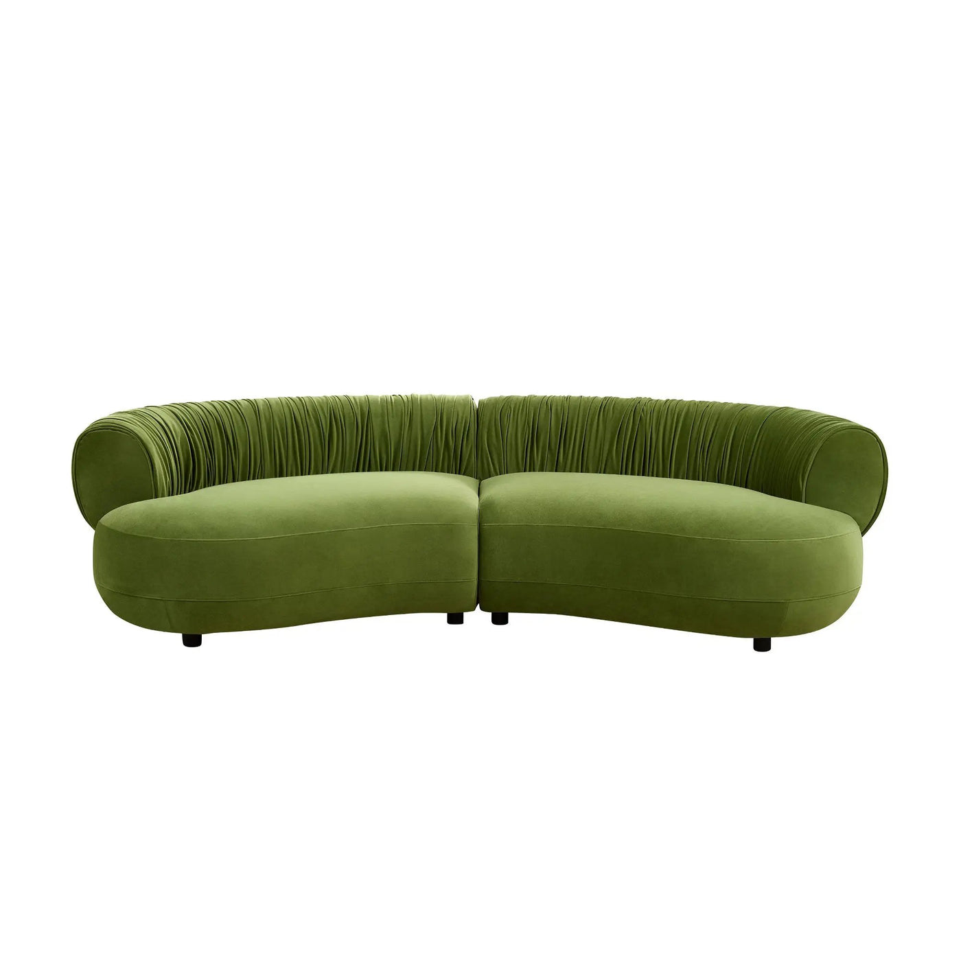 Modern Curved Sofa with Elegant Crescent Design by HouseOfZazla
