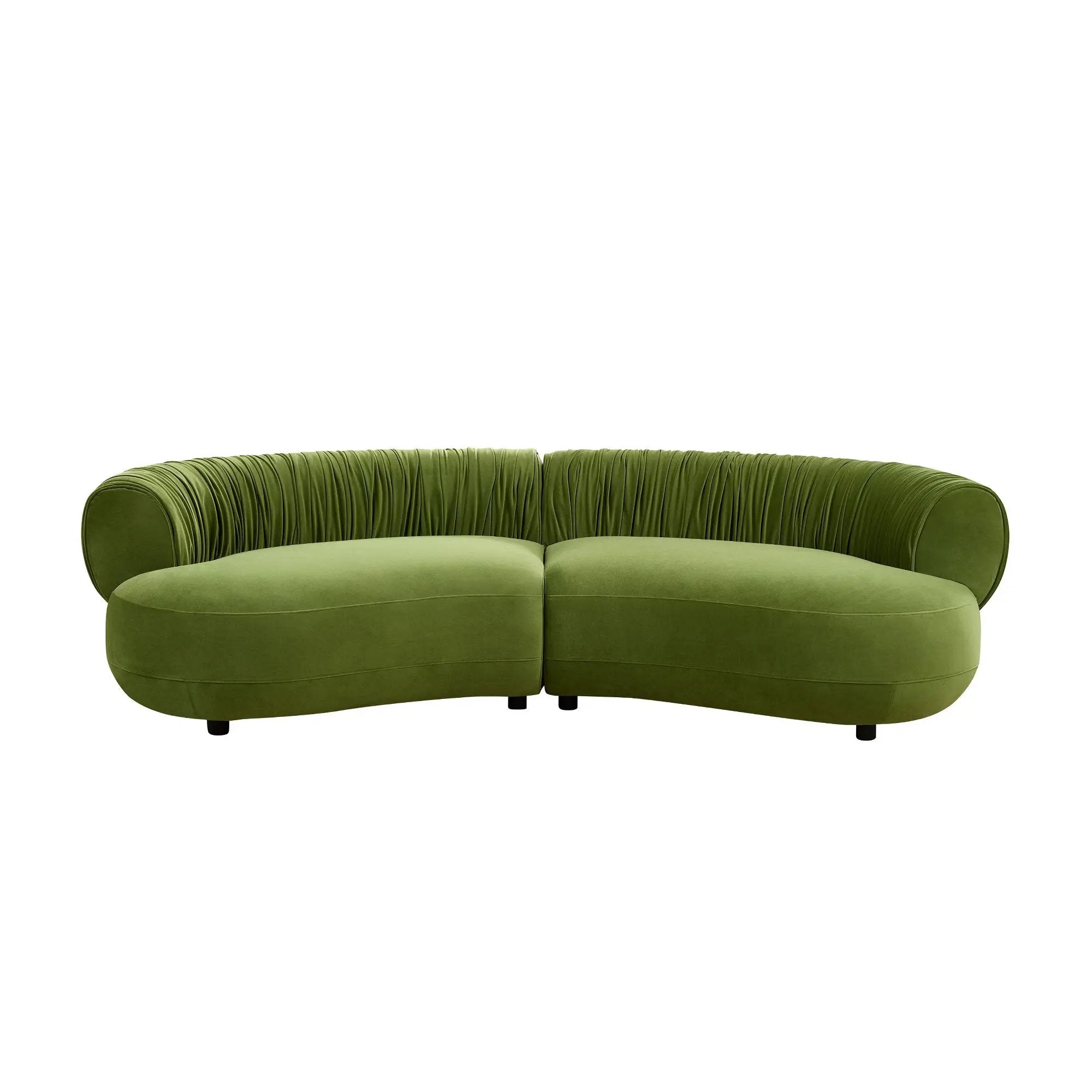 Modern Curved Sofa with Elegant Crescent Design by HouseOfZazla