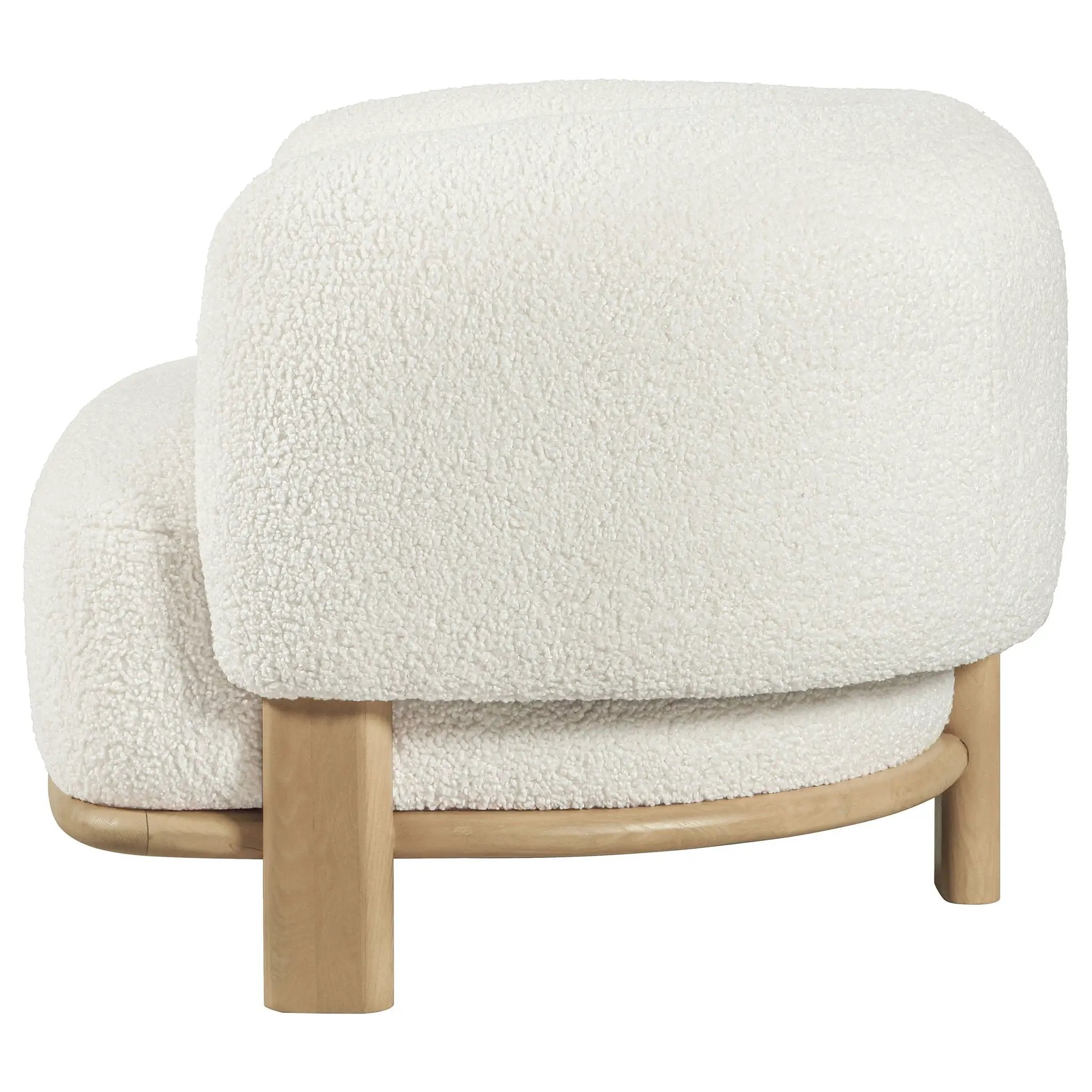Lawler Upholstered Barrel Back Accent Chair Ivory and Natural by Unique Piece Furniture