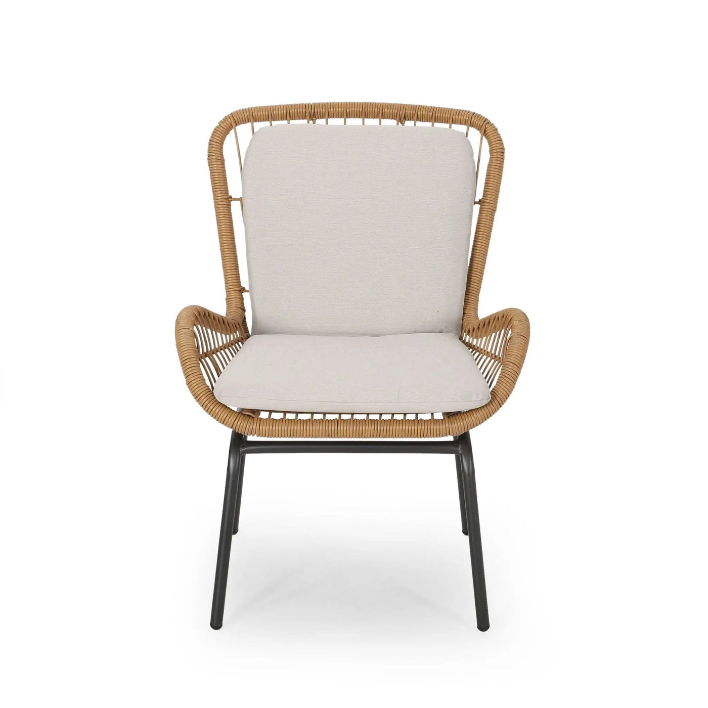 Outdoor Wicker Club Chair With Cushions (Set of 2) by HouseOfZazla
