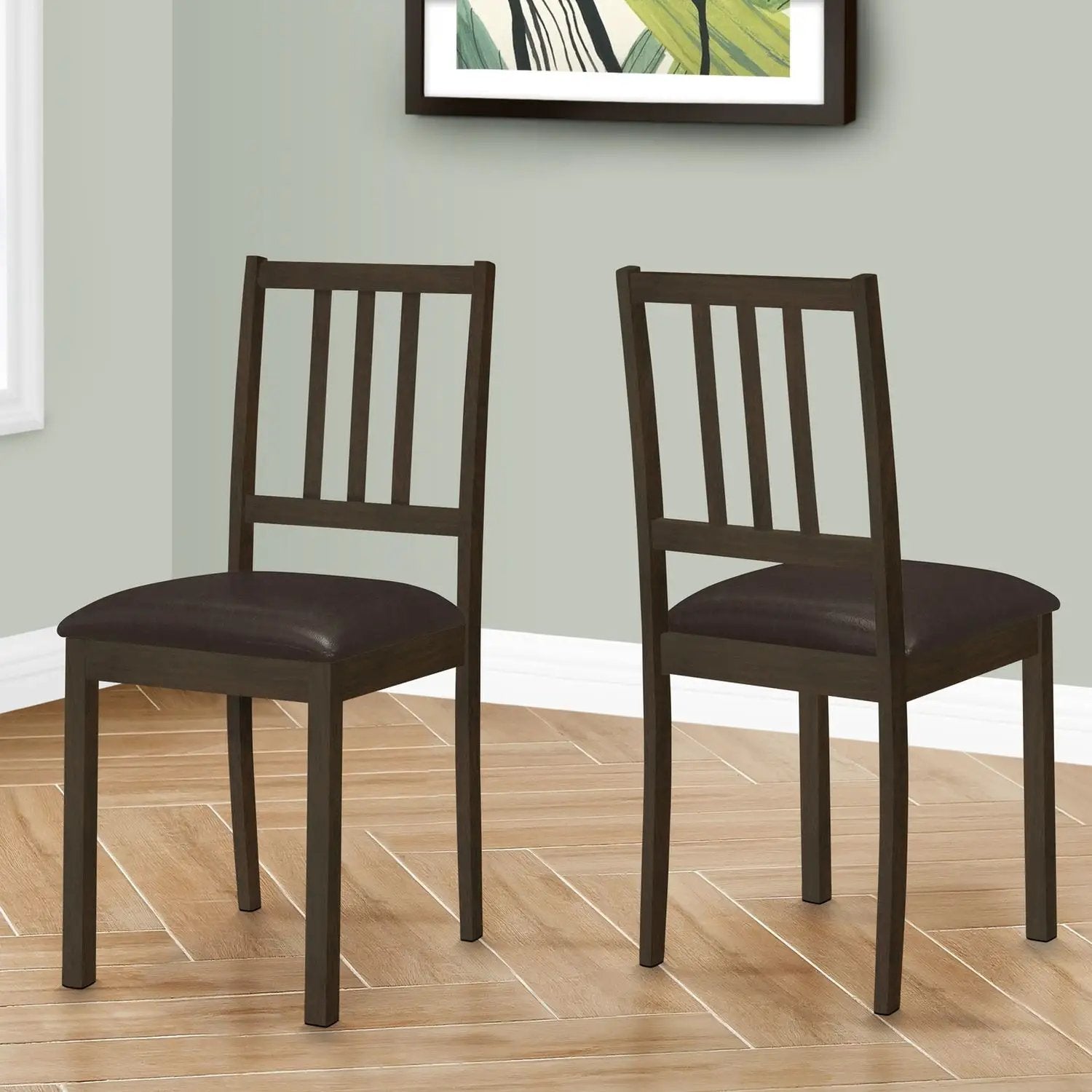 Dining Chair, Side, Upholstered For Dining Room, Transitional (Set of 2) - Brown by Unique Piece Furniture