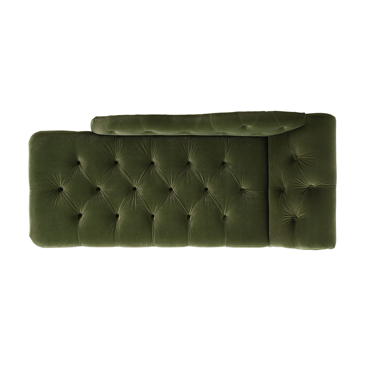 Tufted Roll Arm Chaise Lounge with Premium Foam - Dark Red, Dark Green, Blue, Pink, photo 18 of 39
