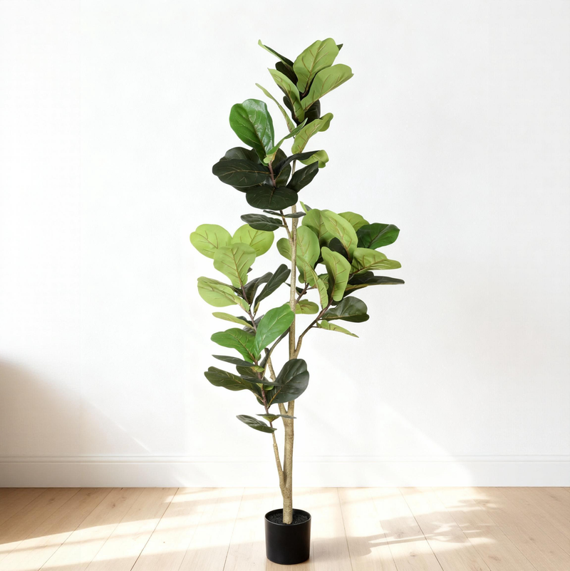 6FT Artificial Fiddle Leaf Fig Tree with, photo 2 of 8