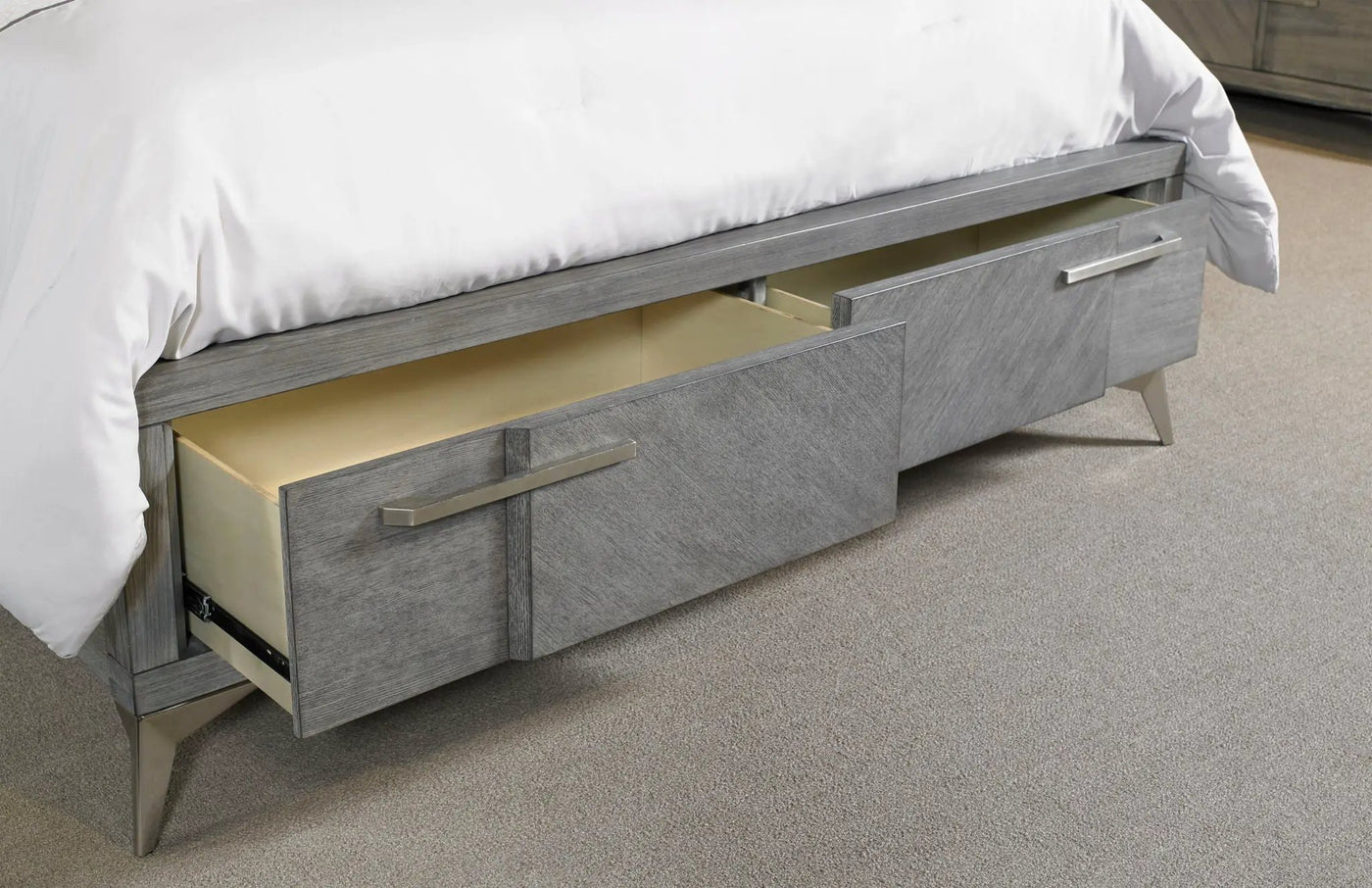 Storage Bed With Bookmatched Veneer by HouseOfZazla