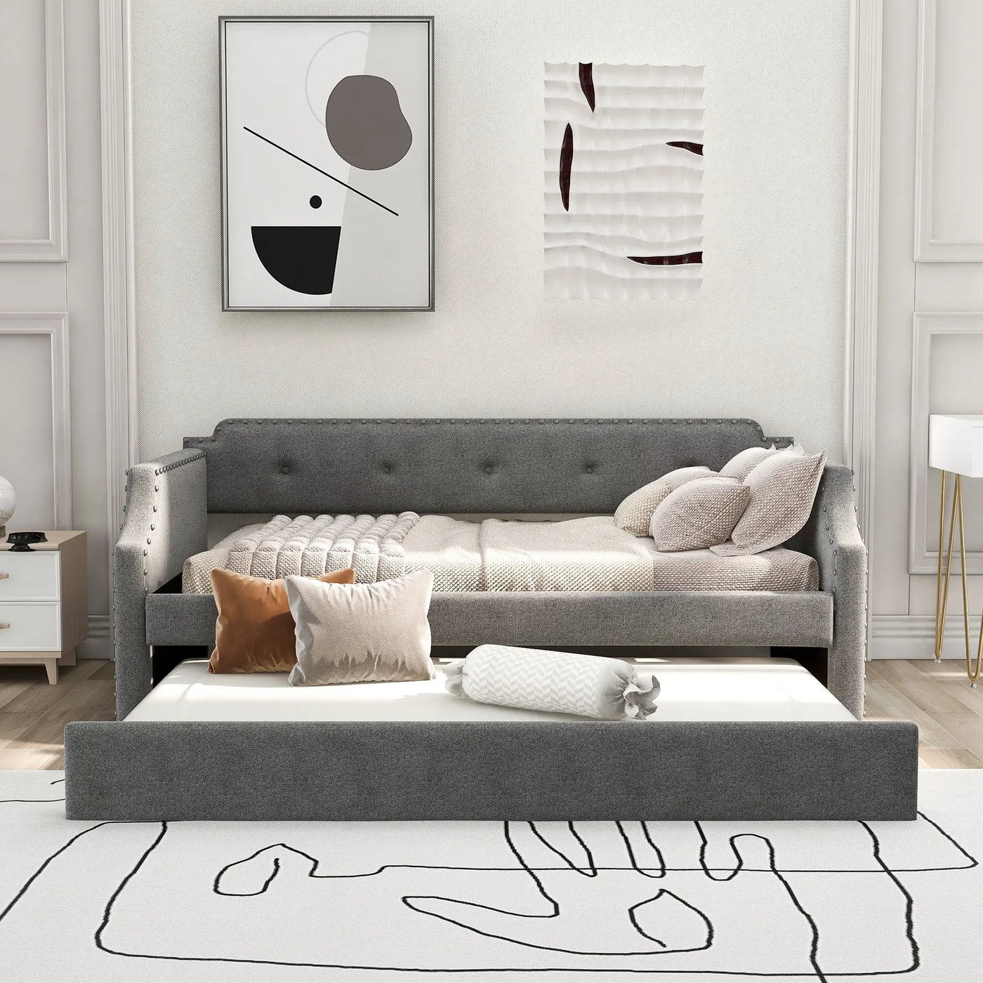 Upholstered Daybed With Trundle by HouseOfZazla