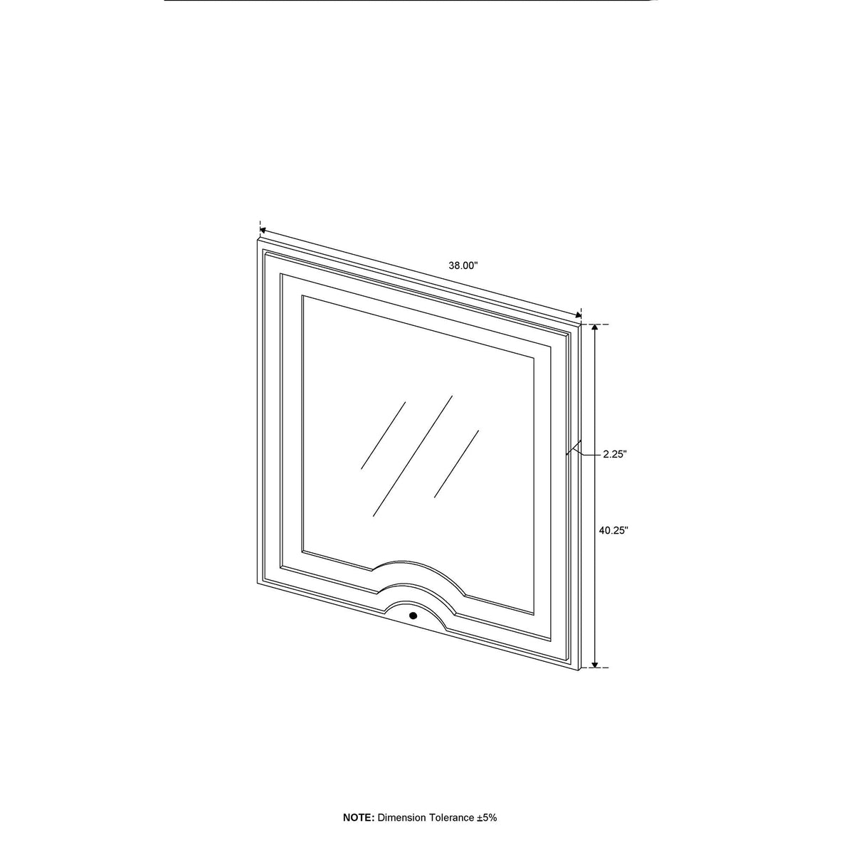 Upholstered Frame Mirror with LED Lighting - Dark Gray, photo 2 of 6