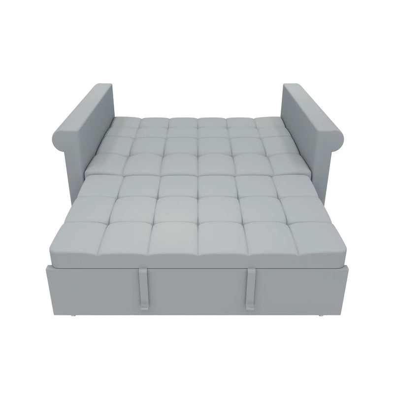 Compact Loveseat With Trundle Sleeper And Storage Pocket - Gray by Unique Piece Furniture