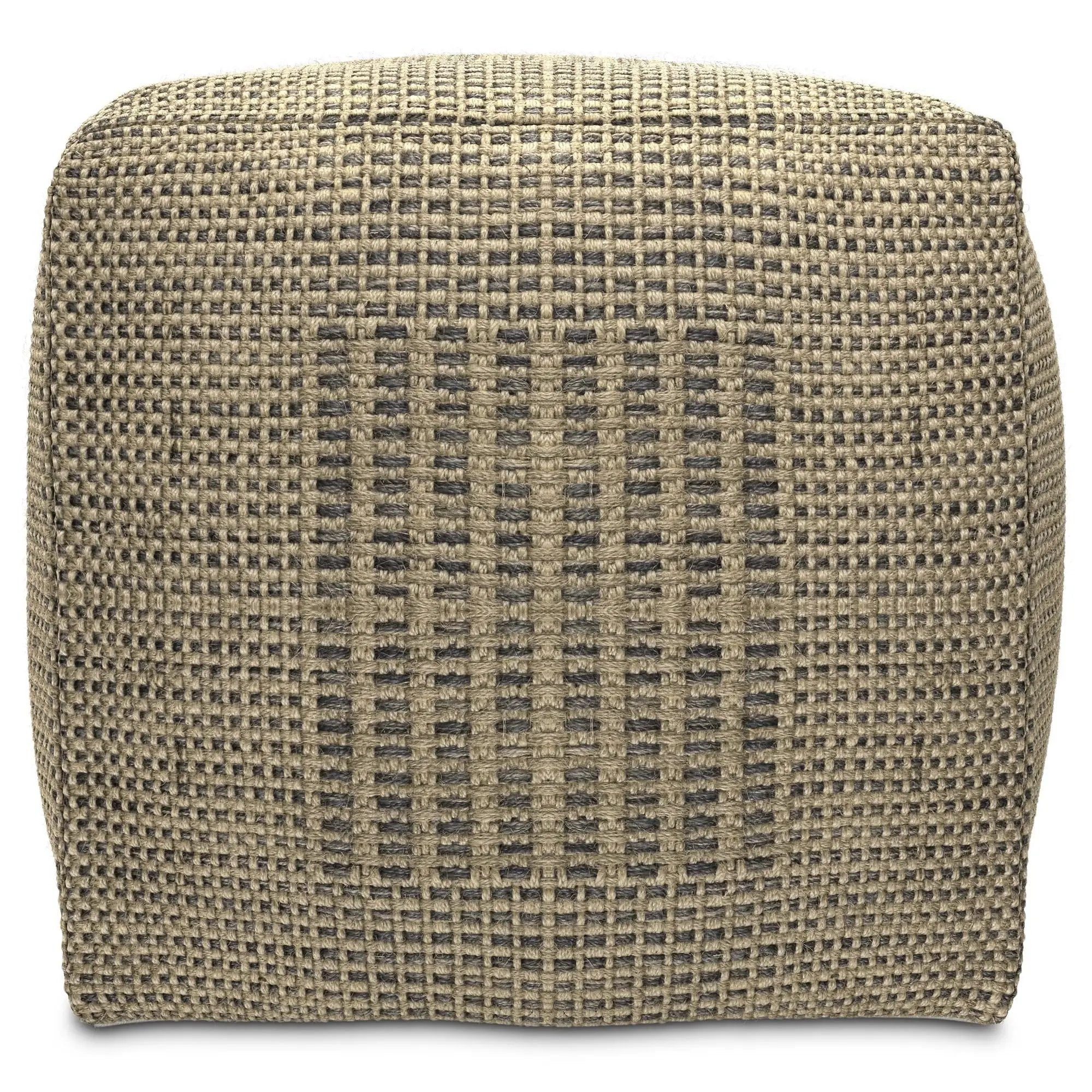 Delilah - Square Woven Pouf - Natural by HouseOfZazla
