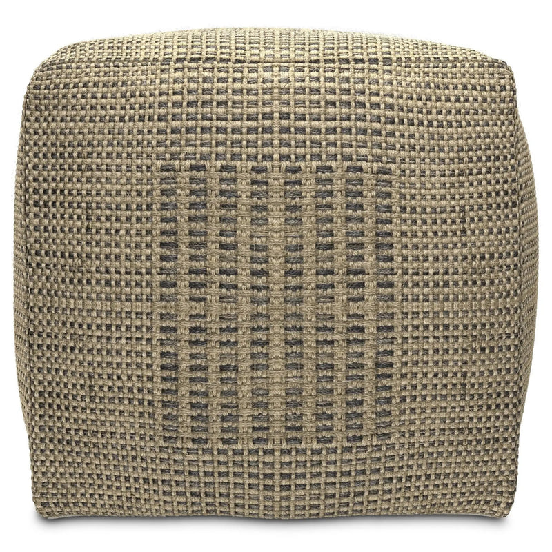 Delilah - Square Woven Pouf - Natural by HouseOfZazla