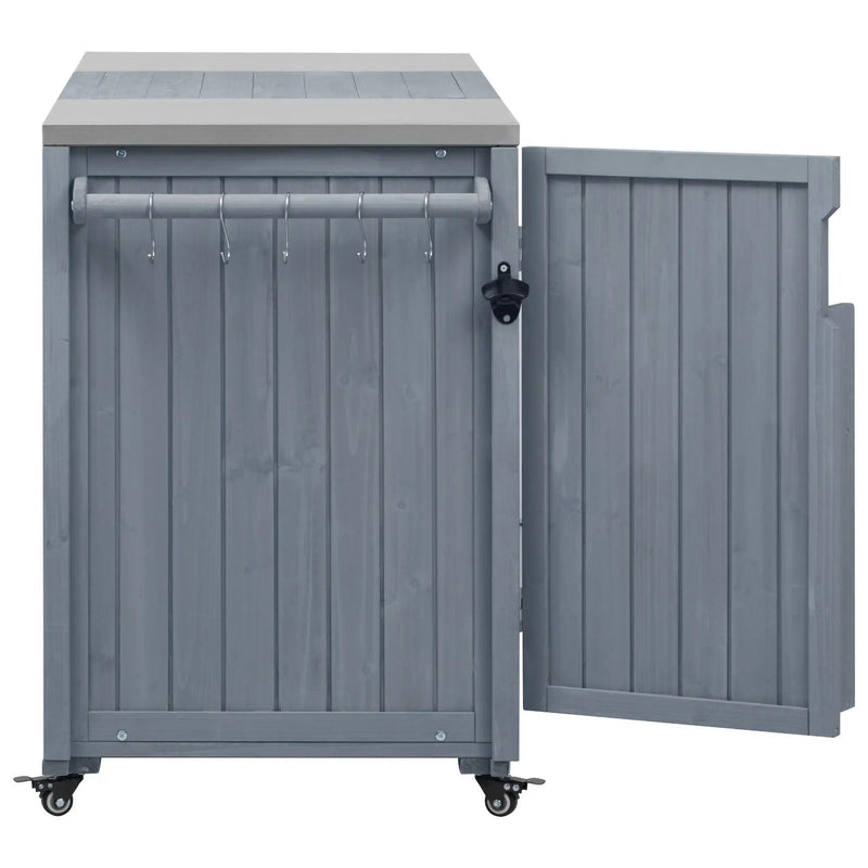 K&K 66.5" Outdoor Kitchen Island for Big Green Egg Grills by HouseOfZazla